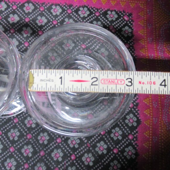 2 pc Glass Taper or Pillar Candle Holders - Picture 4 of 5